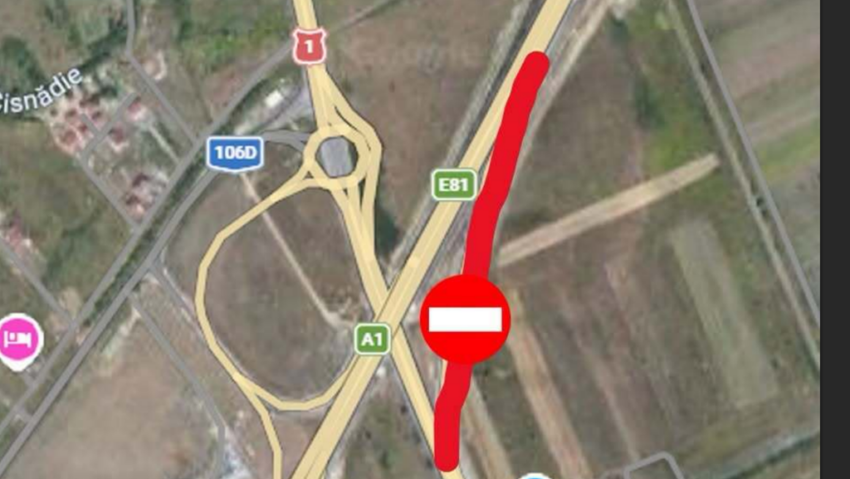 Restricții la intrarea în Sibiu pe A1