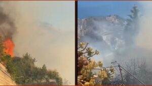 Incendiu în Taormina – Flăcările se apropie de case