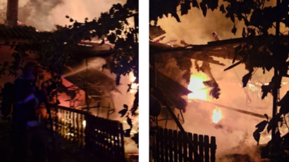 Incendiu violent lichidat de pompieri în Giurtelecu Șimleului
