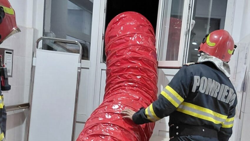 116 persoane evacuate, într-un incendiu provocat intenționat, la Spitalul de Psihiatrie