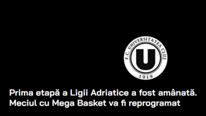 Prima etapă a Ligii Adriatice la baschet masculin a fost amânată