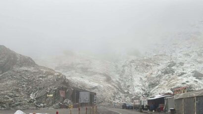 Prima ninsoare pe Transfăgăraşan