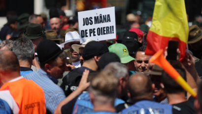 Crescătorii de ovine şi caprine protestează la sediul Guvernului