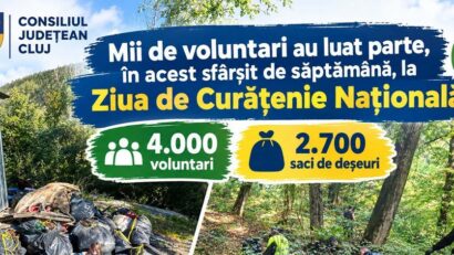 2.700 de saci de deșeuri, strânși în județul Cluj