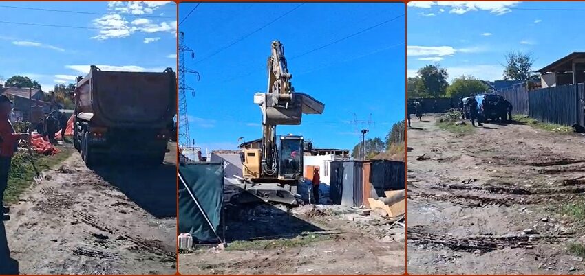 Tensiuni în comuna clujeană Florești! Primăria a început demolarea unor construcții ilegale
