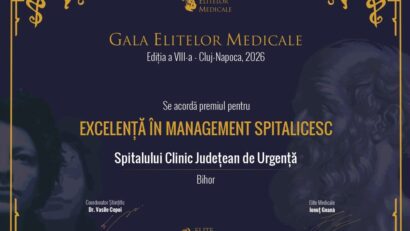 Spitalul Județean Bihor, premiat la Gala Elitelor Medicale 2026