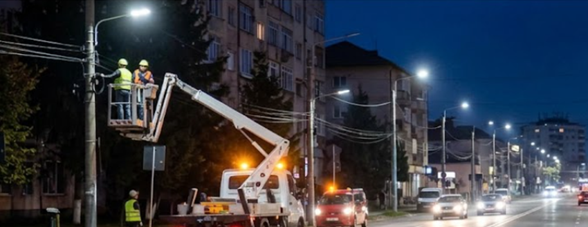 Iluminat stradal modern pe 99 de străzi