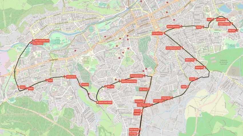 Cea mai lungă linie de autobuz din Cluj-Napoca leagă cinci cartiere